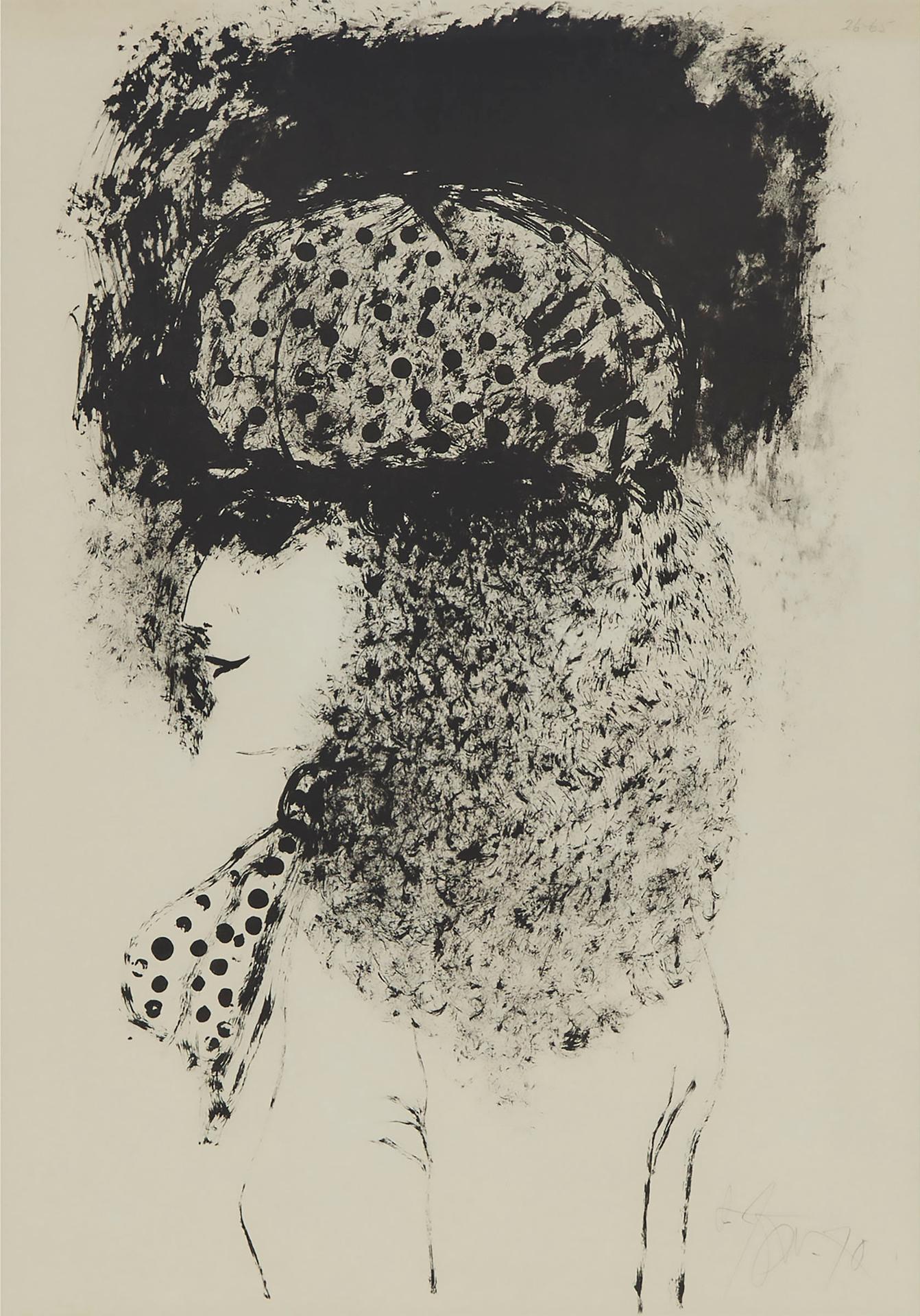 Harold Barling Town (1924-1990) - Lady In Polka Dot Hat, 1970
