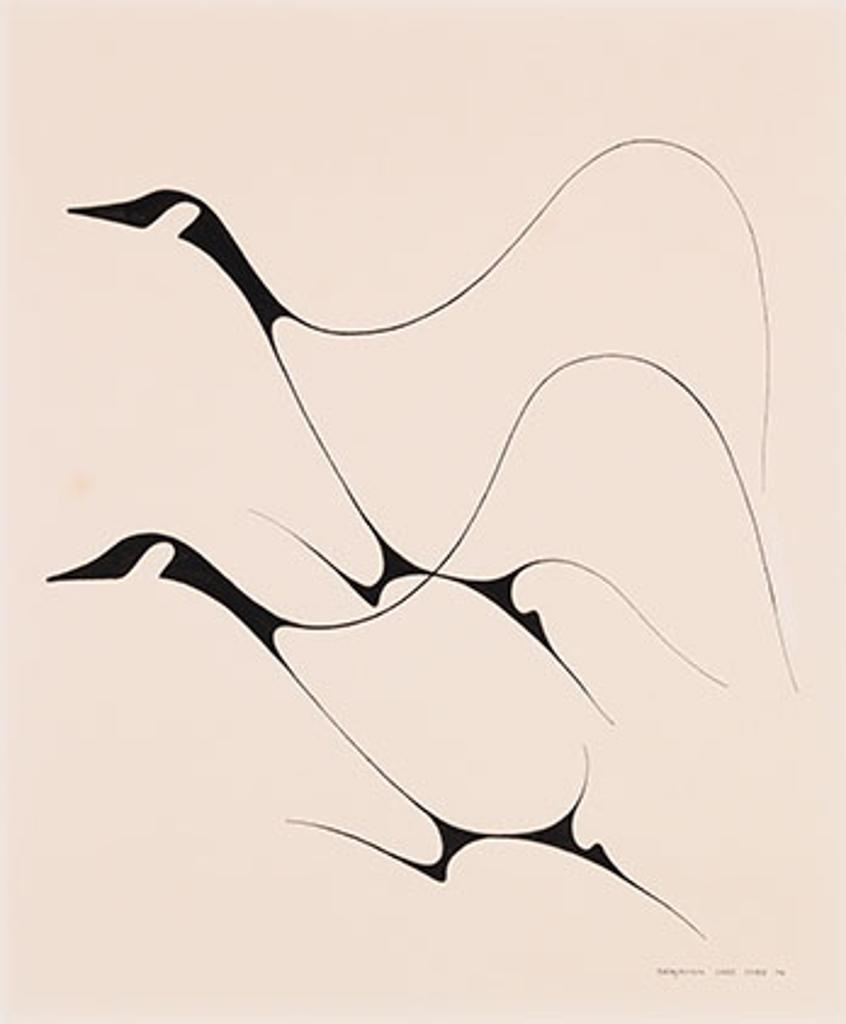 Benjamin Chee Chee (1944-1977) - Two Birds Taking Off