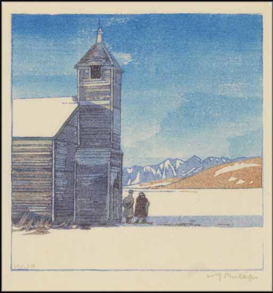 Walter Joseph (W.J.) Phillips (1884-1963) - Church at Morley, Alberta