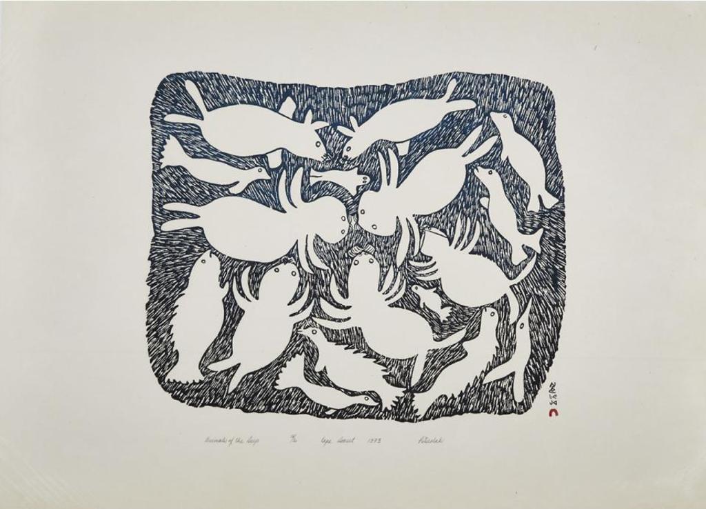 Pitseolak Ashoona (1904-1983) - Animals Of The Deep
