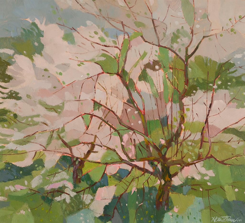 Donald Mackay Houstoun (1916-2004) - Blossoms in the Wind, Beaver Valley Orchard