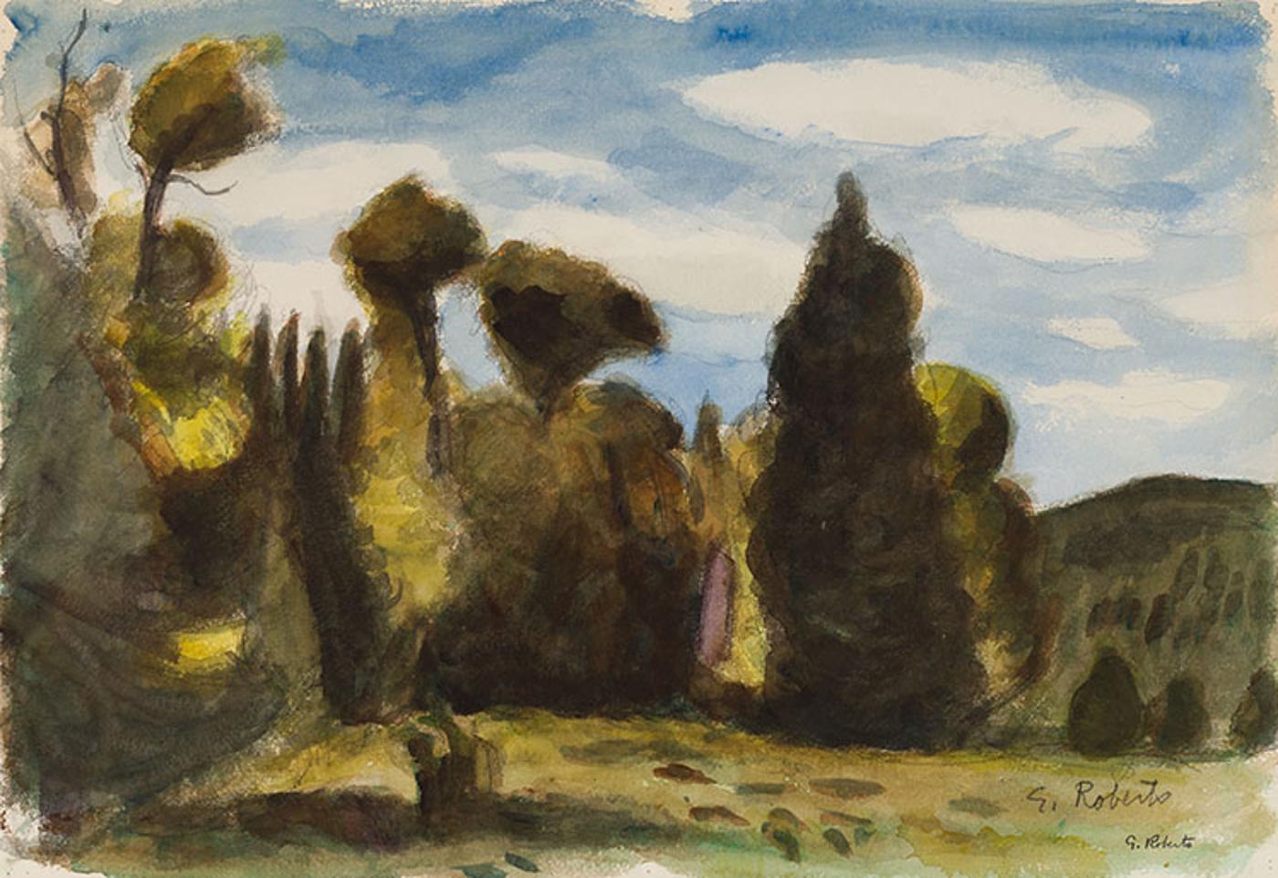 William Goodridge Roberts (1921-2001) - Trees - Late Afternoon