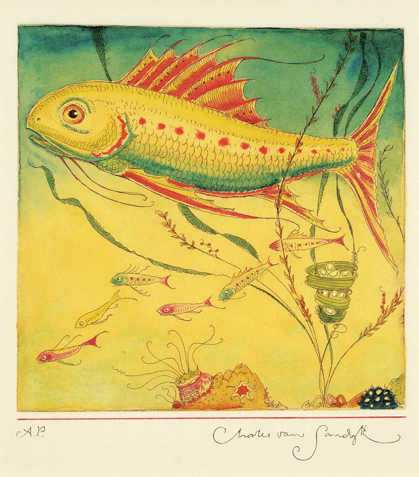Charles van Sandwyk (1966) - Three Generations [Fish, Egg and Fry]  #A.P.