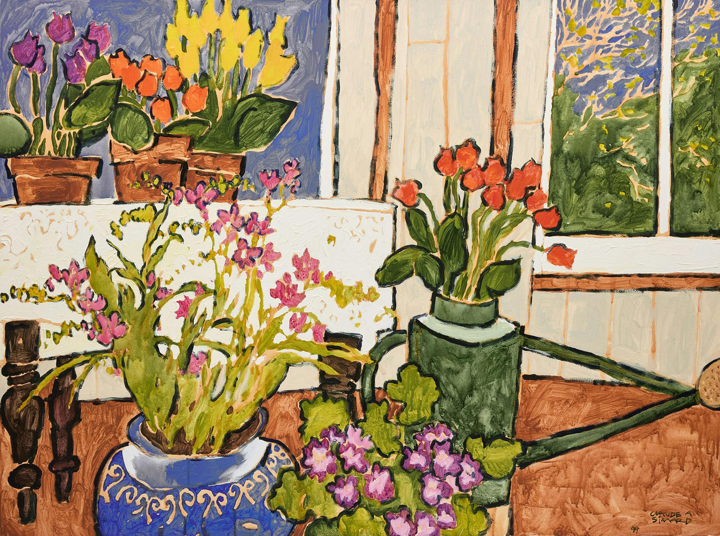 Claude Alphonse Simard (1956-2014) - Still Life with Freesias
