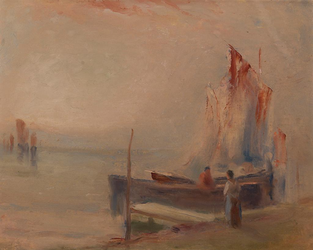 John A. Hammond (1843-1939) - Boat at Dock