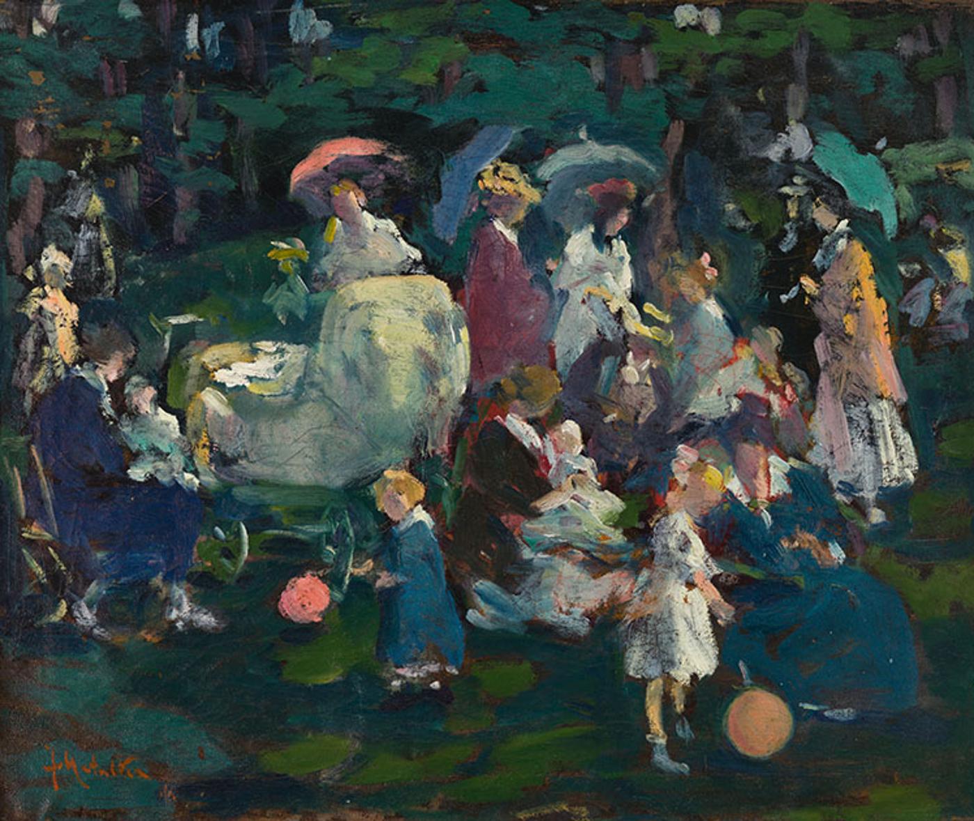 Jan Matulka (1890-1972) - Family Picnic