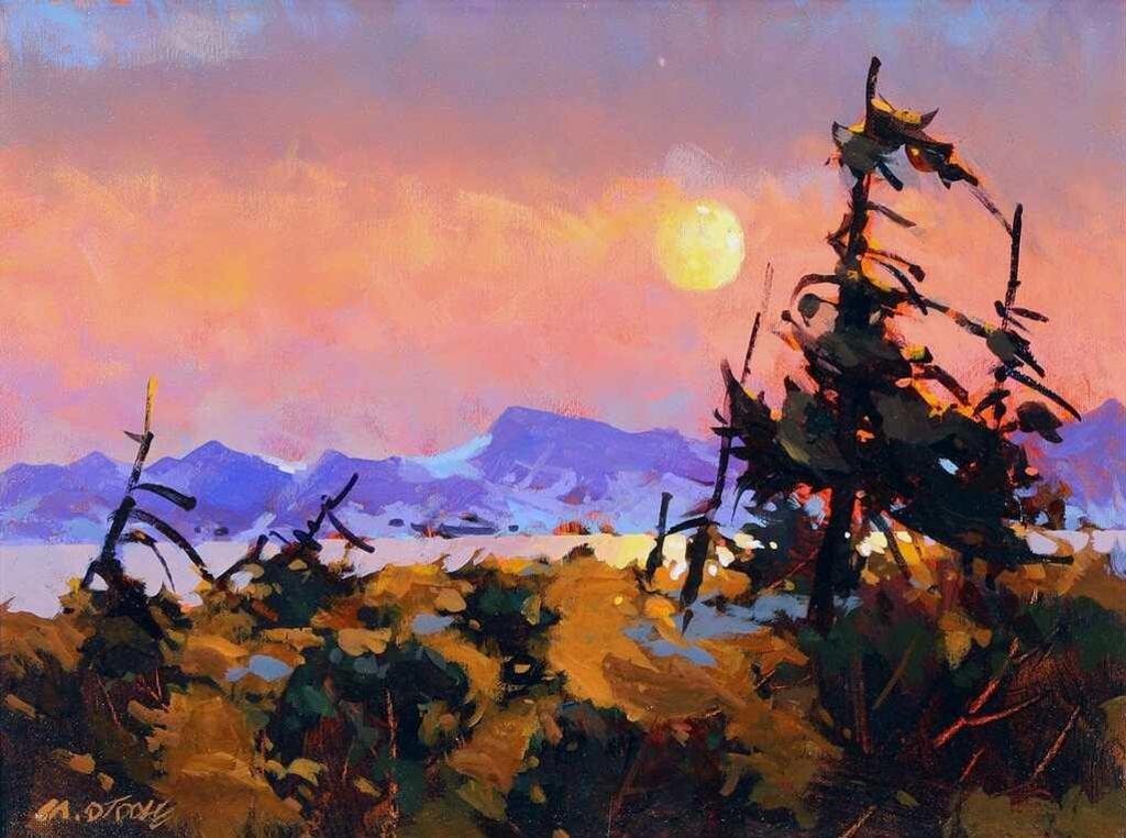 Michael O'Toole (1963-2018) - Harvest Moon Over Pine