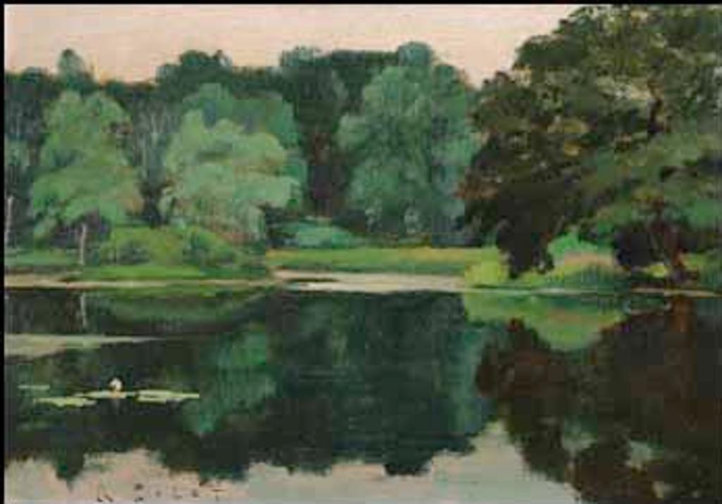 Robert Wakeham Pilot (1898-1967) - Sunlit Pond Near Gravetye