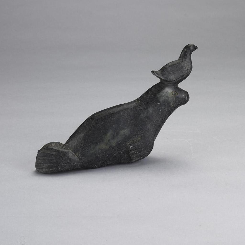 Ottochie Ashoona (1942-1970) - Seal With Bird