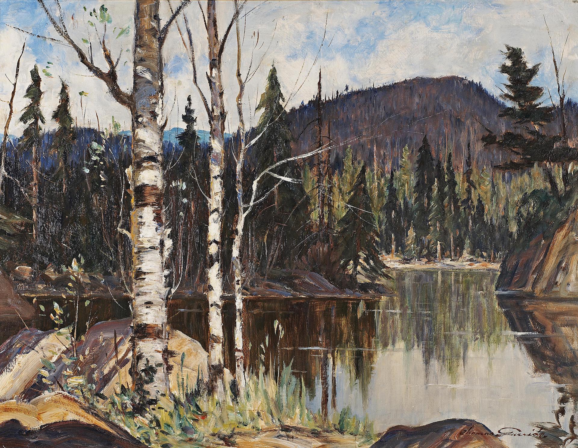 Thomas Hilton Garside (1906-1980) - River reflections, Laurentians, Quebec