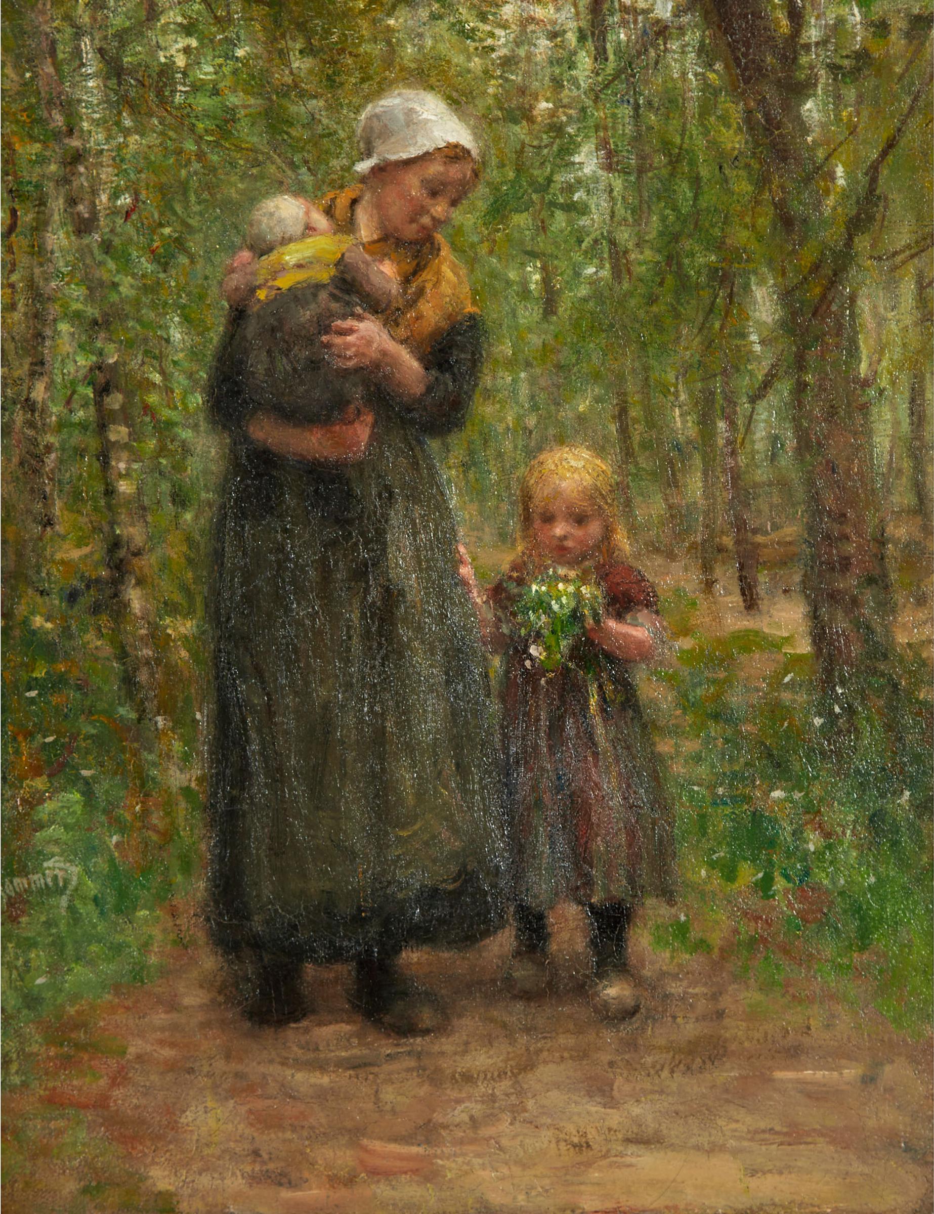 Bernardus Johannes Blommers (1845-1914) - Mother And Children