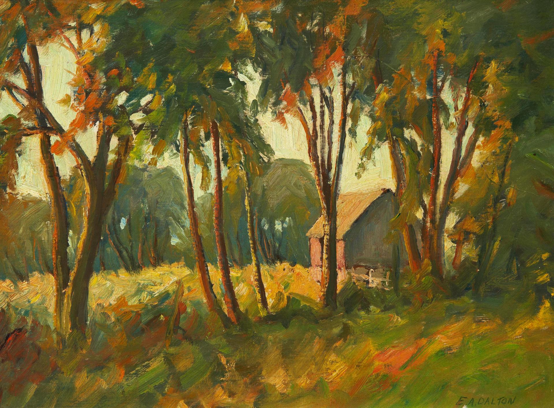 Ernest Alfred Dalton (1887-1963) - A view through the trees