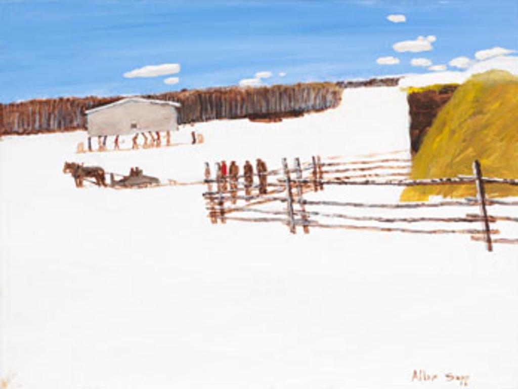 Allen Fredrick Sapp (1929-2015) - Haystack Inside Wood Fence
