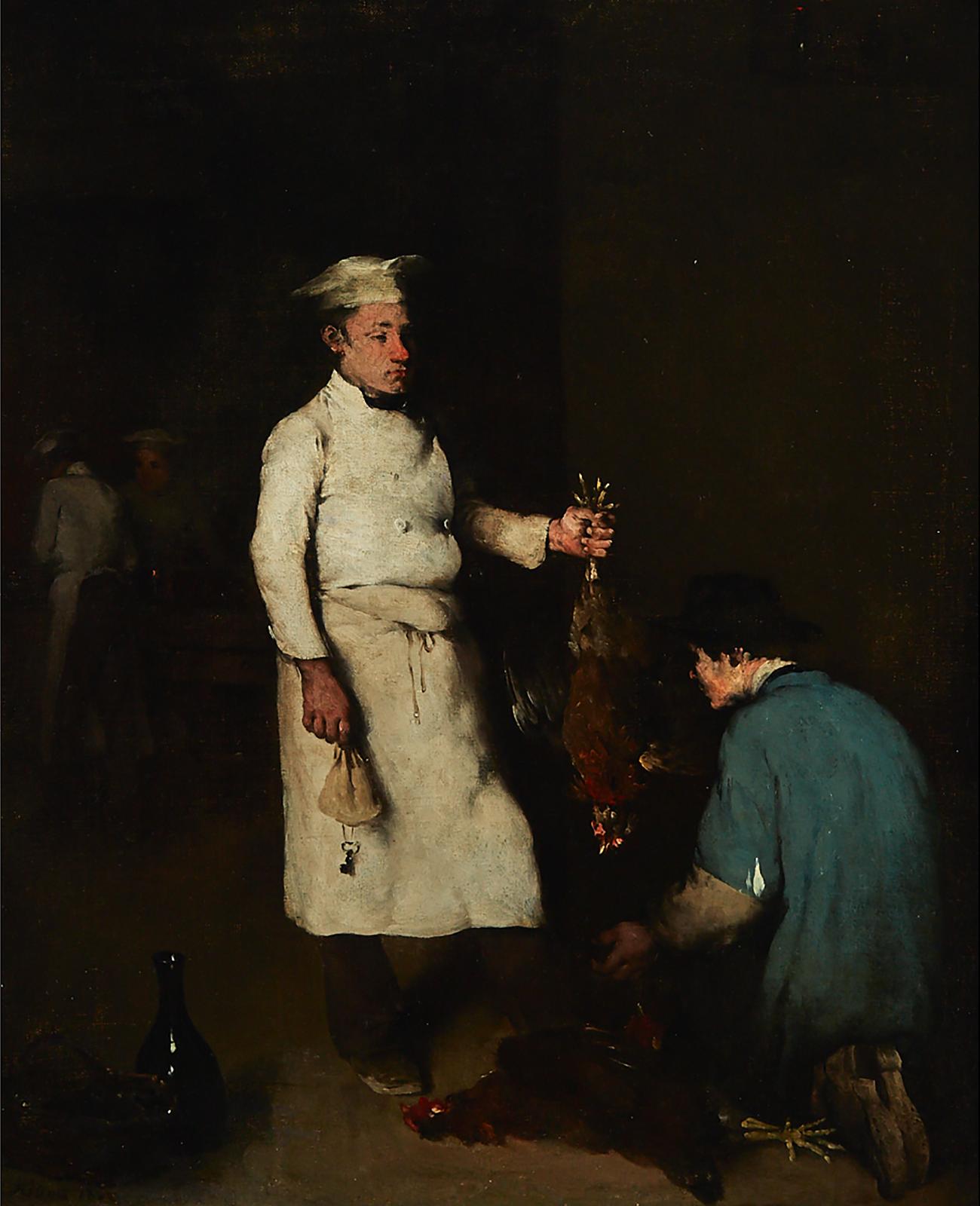 Theodule-Augustin Ribot (1823-1891) - The Chef Buying Poultry (Le Cuisinier), 1865