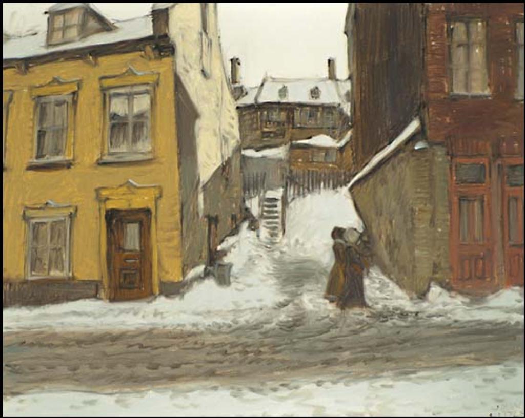 John Geoffrey Caruthers Little (1928-1984) - Dimanche matin, Rue St. Olivier, Québec