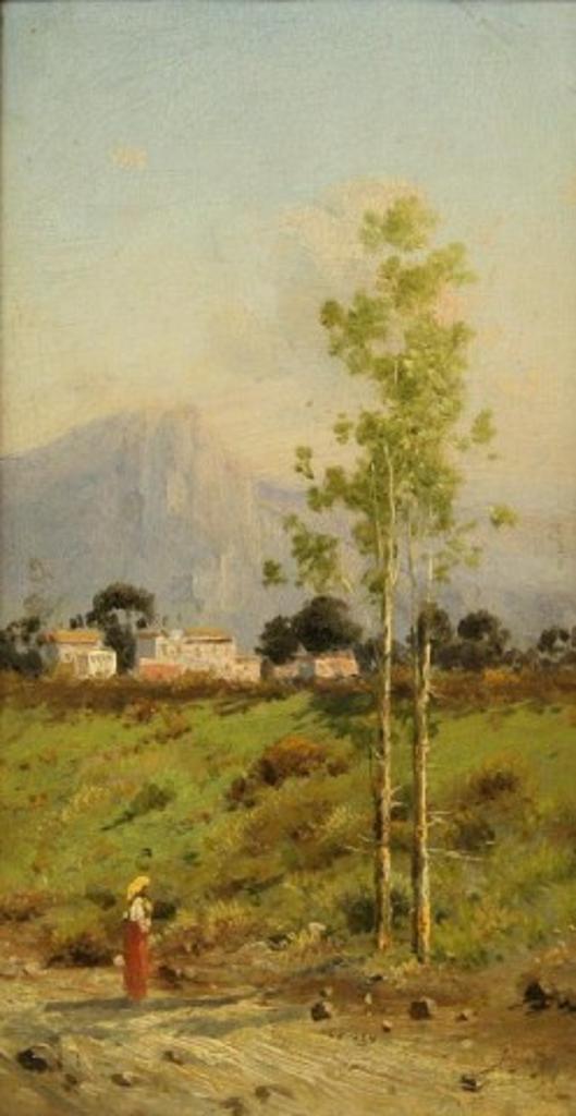 John MacWhirter (1839-1911) - Woman in an Alpine Landscape