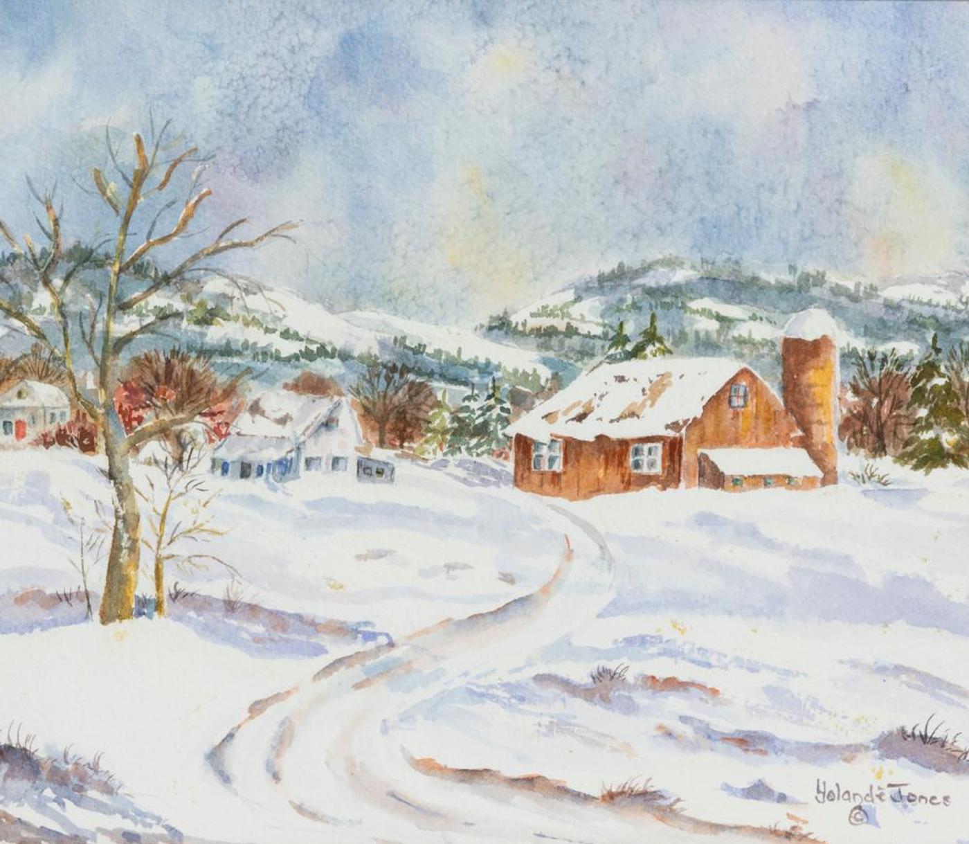 Yolande A. Jones (1919-2007) - The Farm in Winter