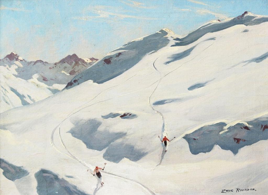 Eric J.B. Riordon (1906-1948) - Skiers