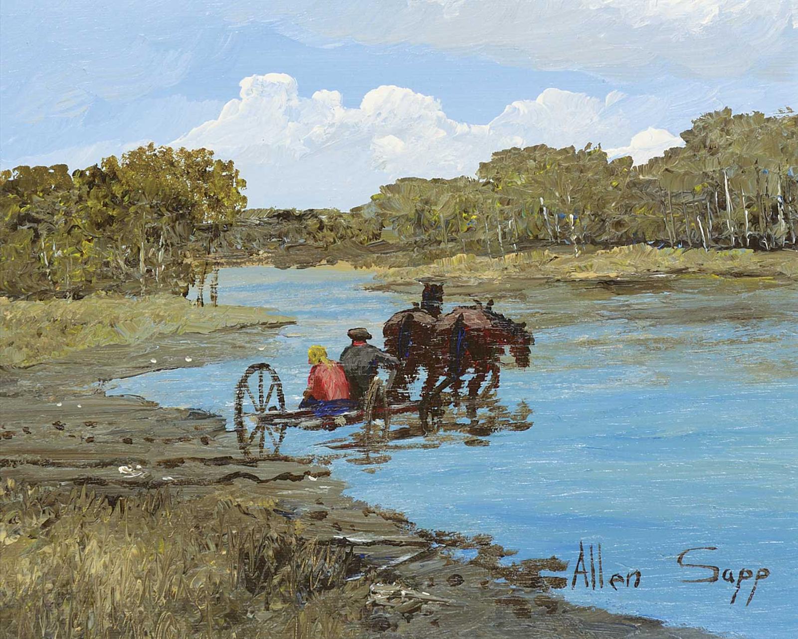 Allen Fredrick Sapp (1929-2015) - Stopped to Water the Horses