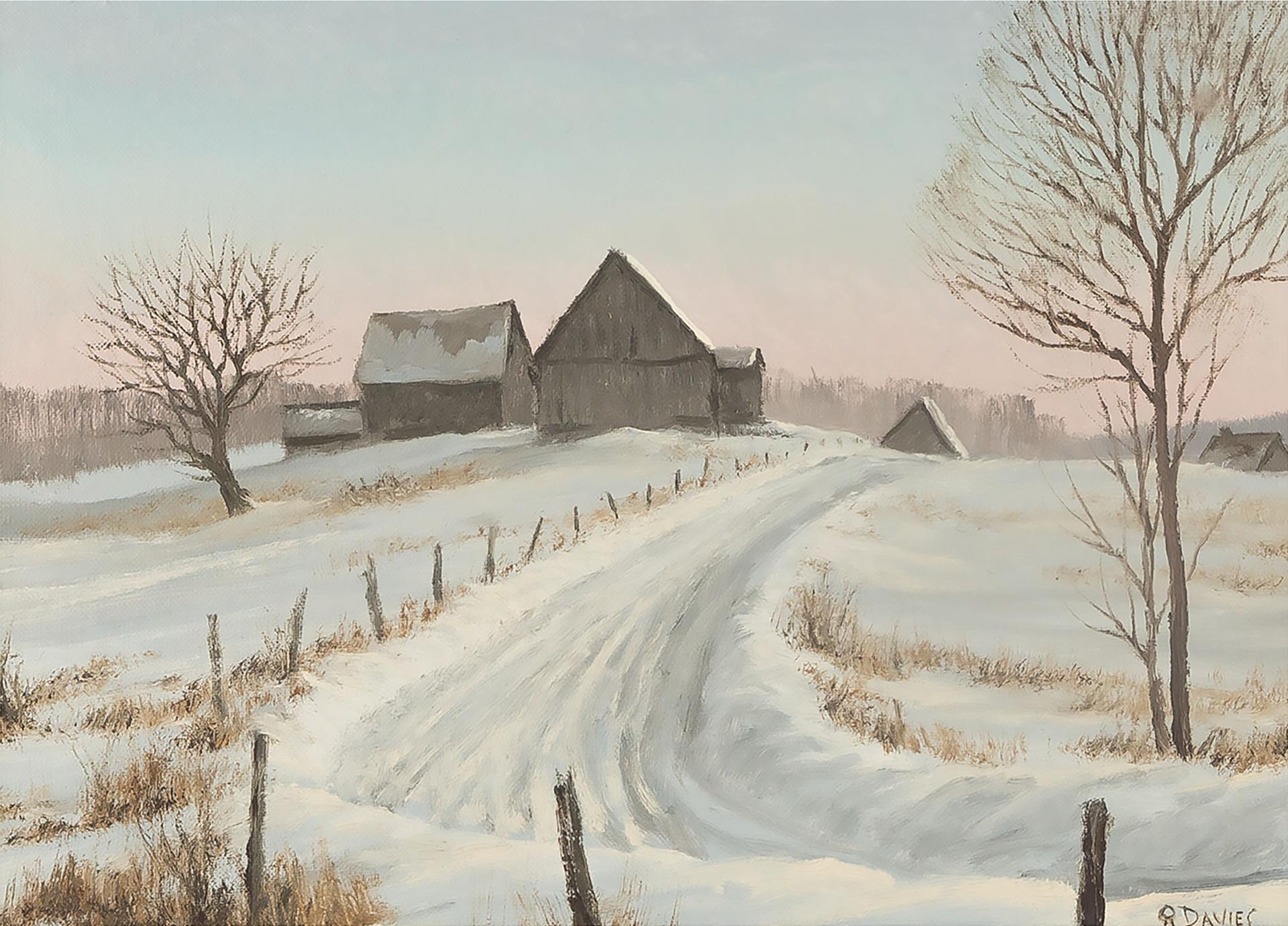 Ronald (Ron) Davies (1932-1982) - Quebec Winter Scene
