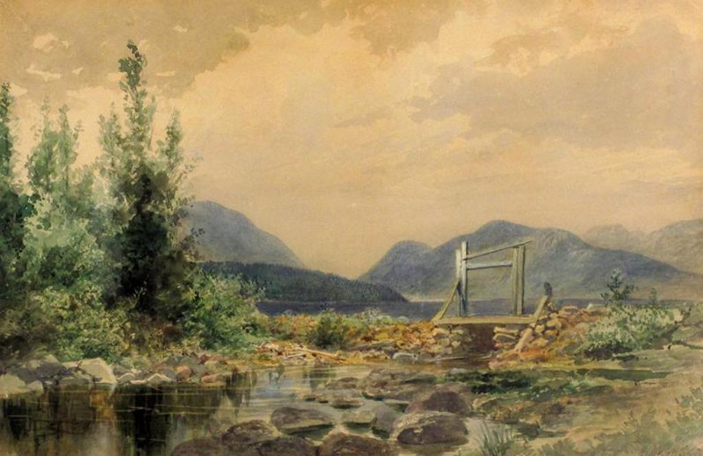 Frederic Martlett Bell-Smith (1846-1923) - Hilly Landscape With River And Stone Dam