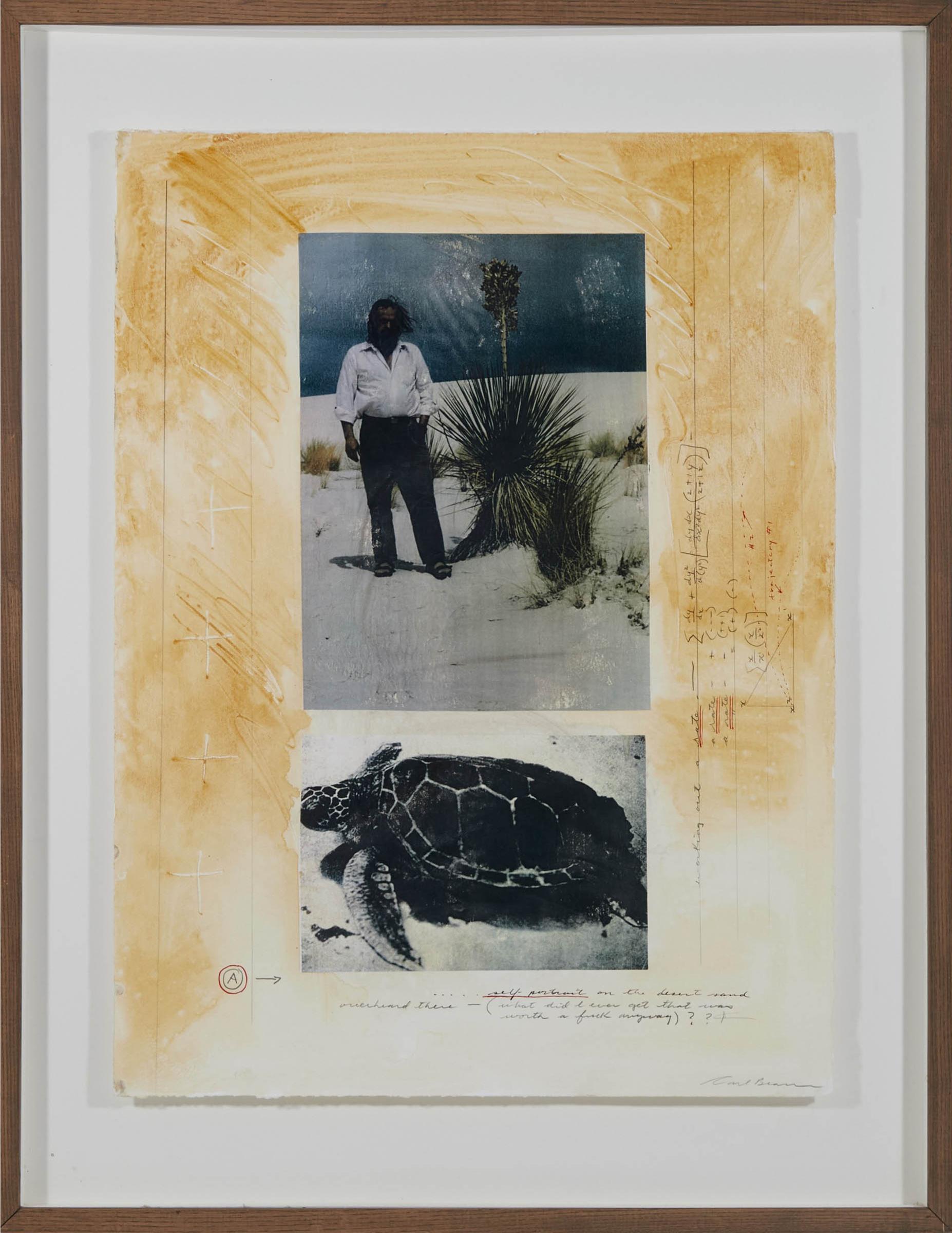 Carl Beam (1943-2005) - Self-Portrait On The Desert Sand Overheard There (What Did I Ever Get That Was Worth A F**k Anyway)??