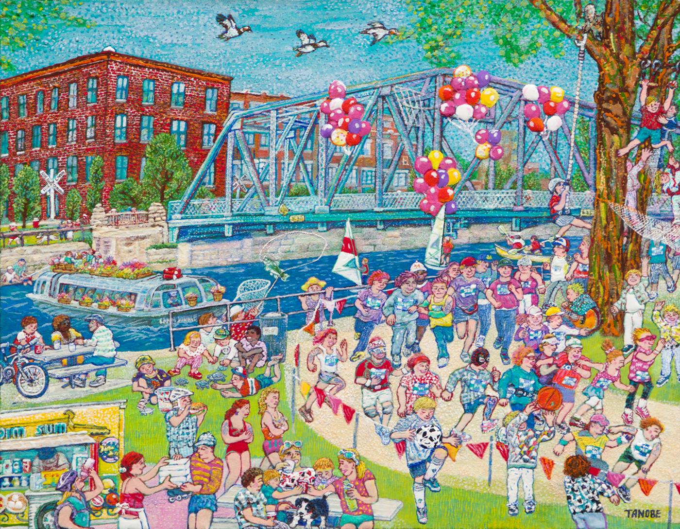 Miyuki Tanobe (1937) - La course au canal de Lachine, 2018