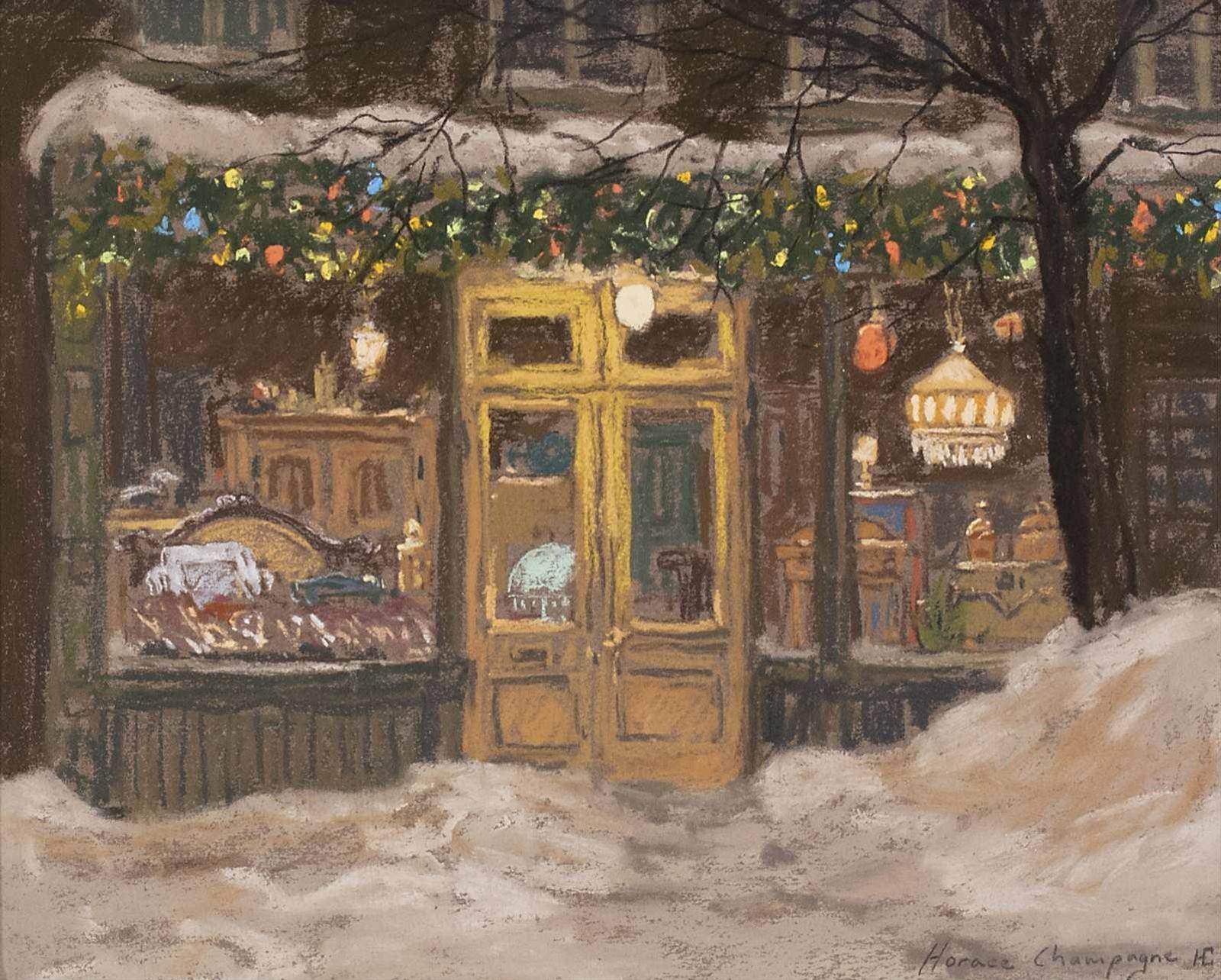 Horace Champagne (1937) - Christmas Temptations (Rue St-Paul, Quebec City); 1998
