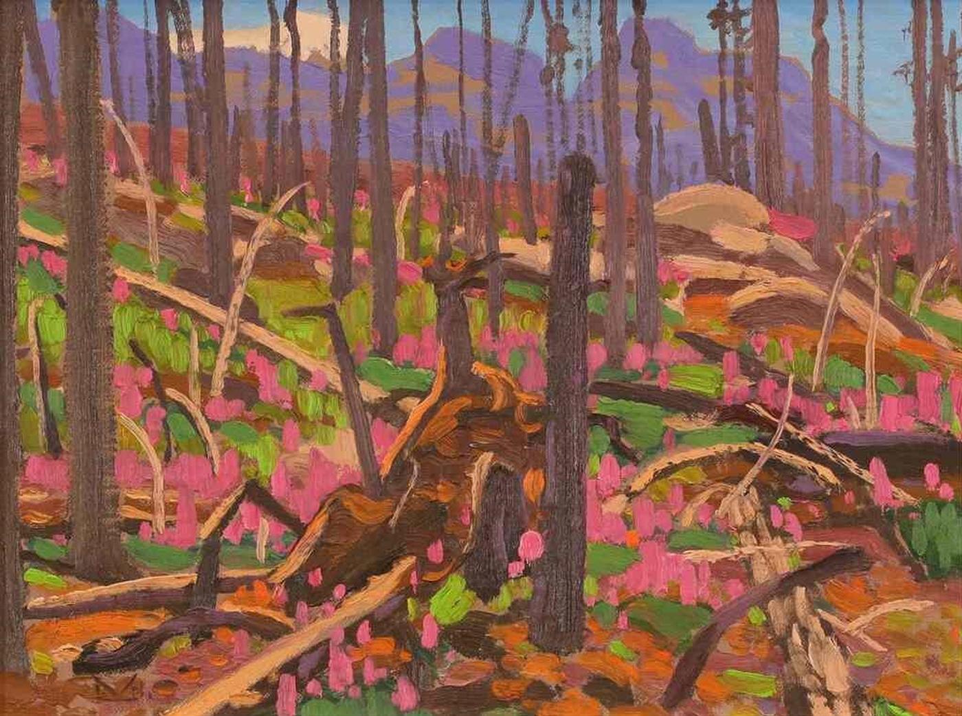 Illingworth Holey (Buck) Kerr (1905-1989) - Firekilled, Storm Mountain; 1979