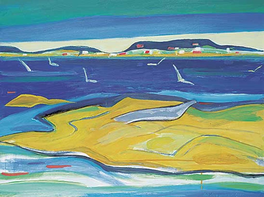 Max Singleton Maynard (1903-1982) - Sunlit Rock and Gull #2 [From Clover Point Victoria]