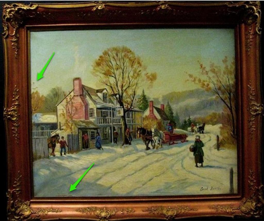 Lionel Duval - Winter Scene In The Village