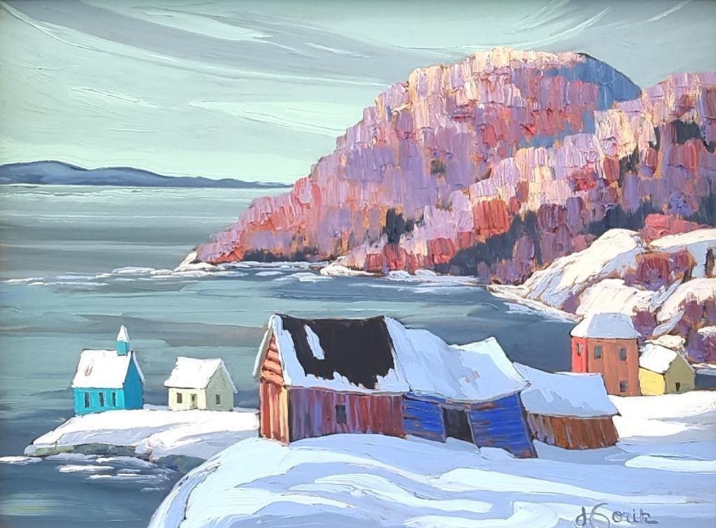 Vladimir Horik (1939) - Le Port-au-Persil en Charlevoix (The Port-au-Persil in Charlevoix)