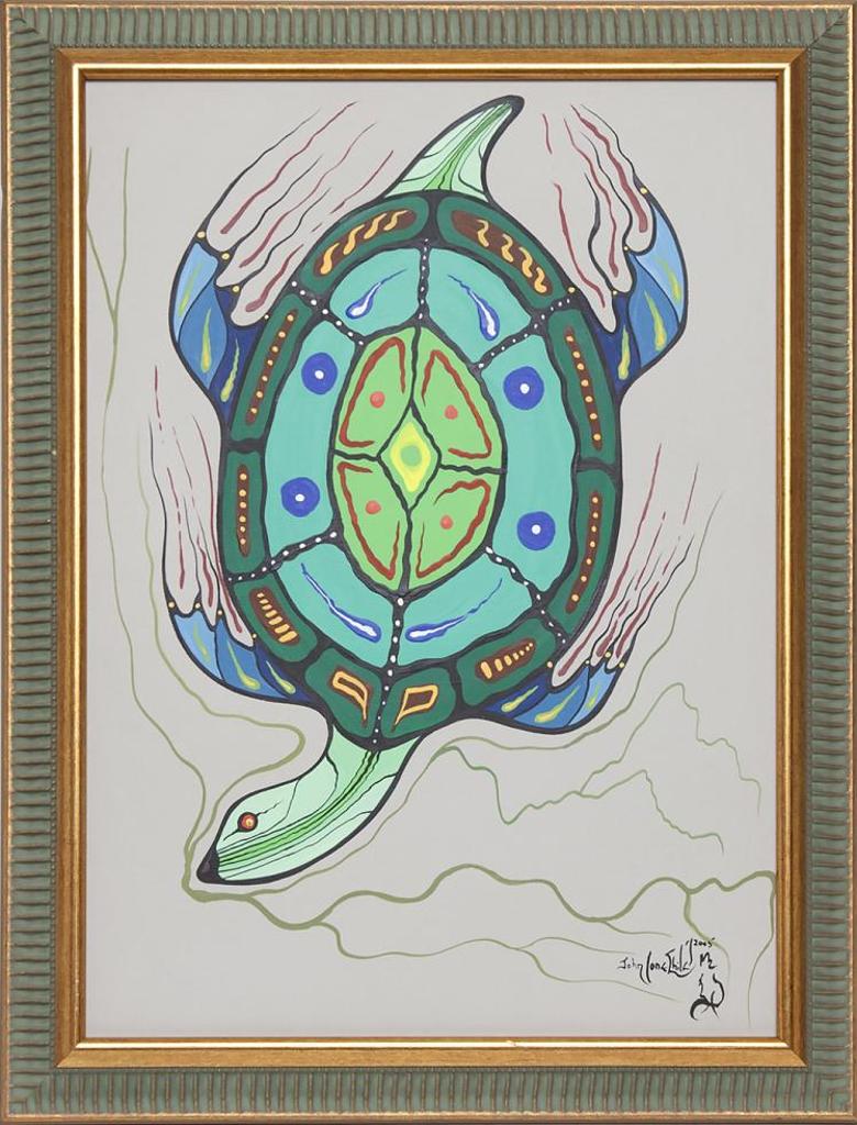 John Lonechild (1962-2020) - Untitled - Diving Turtle