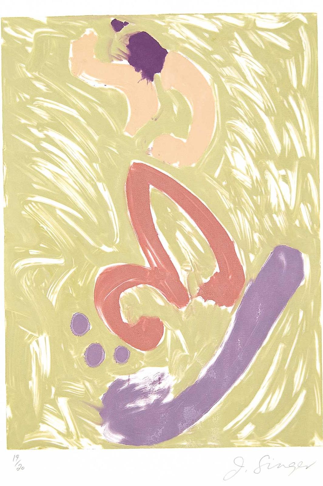 Judy Singer - Untitled - Spring Suite [Green Background]  #19/20