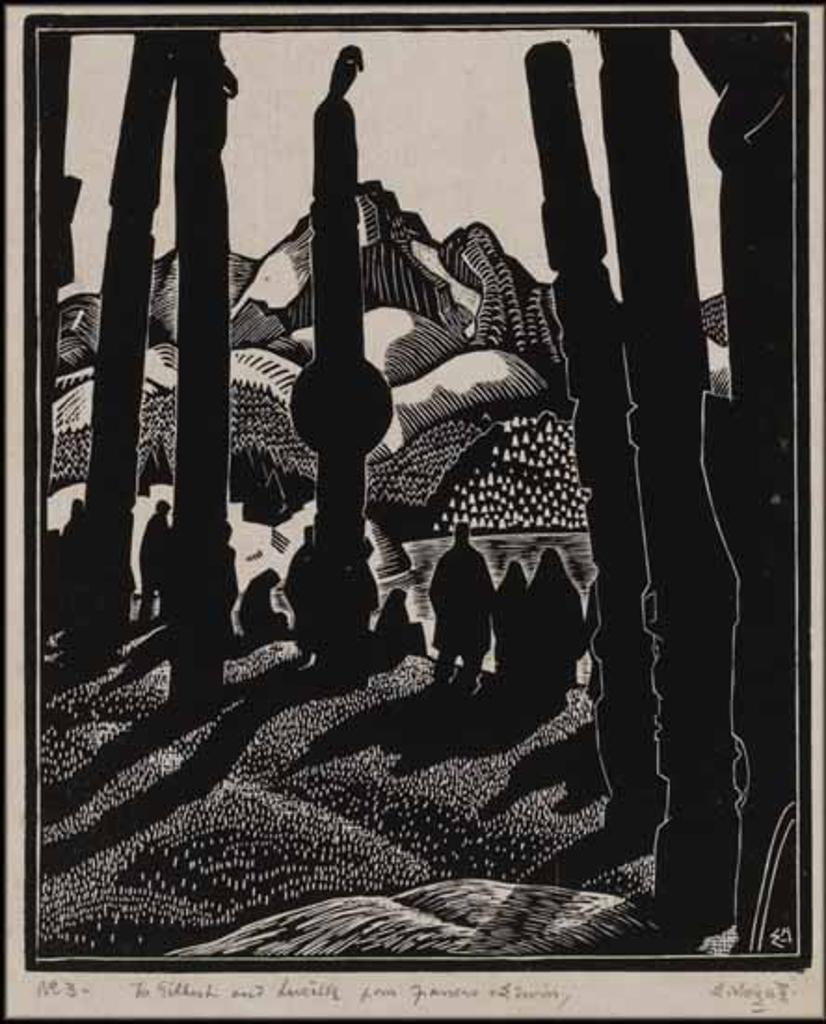 Edwin Headley Holgate (1892-1977) - Totem Poles, No. 4