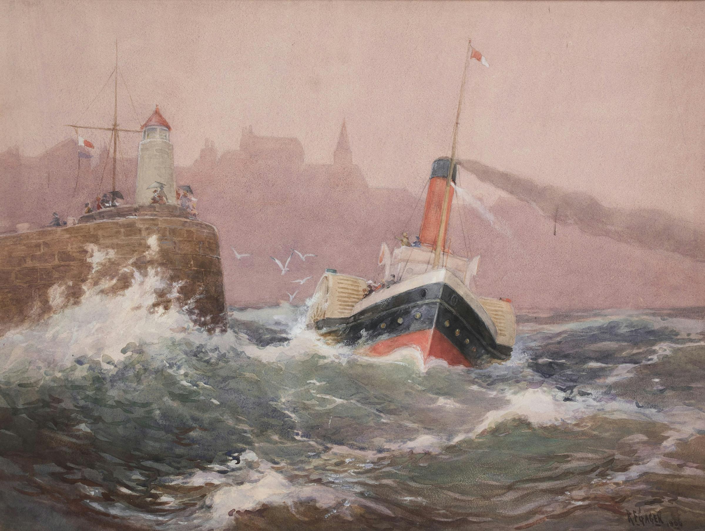 Robert Ford Gagen (1847-1926) - Off Folkstone, 1906