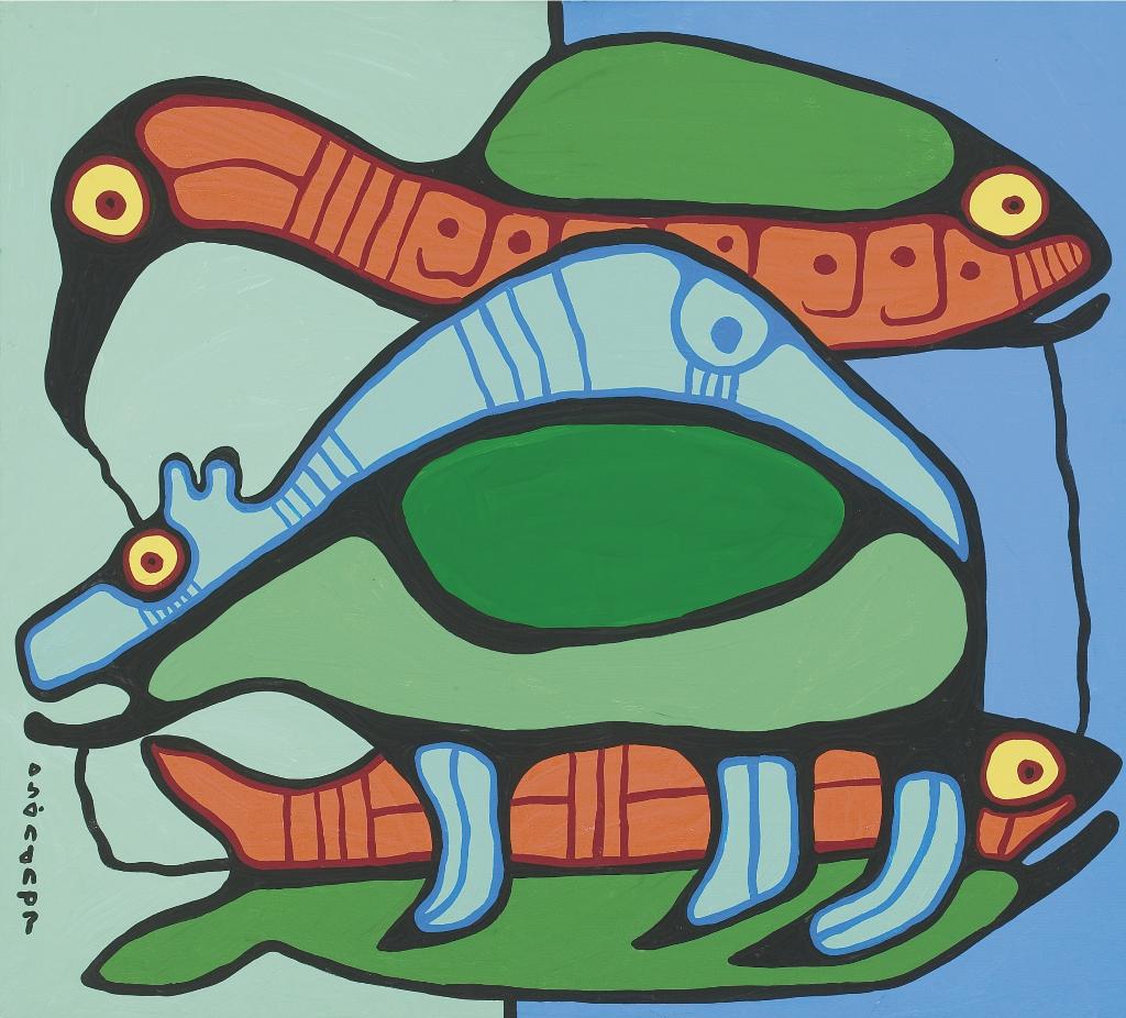 Norval H. Morrisseau (1931-2007) - Looking On Each Other