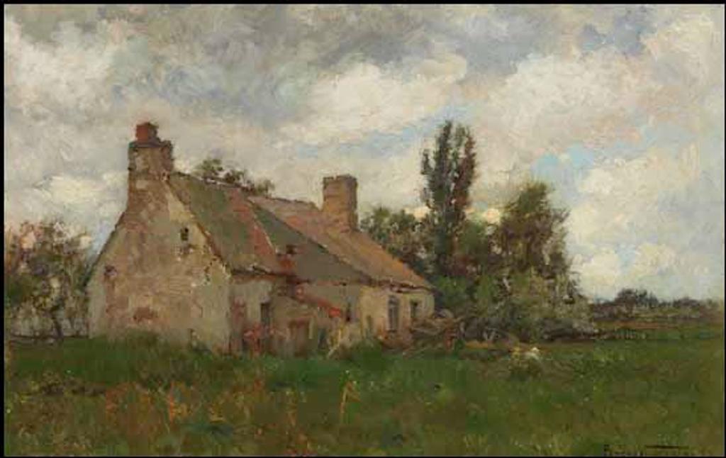 Percy Franklin Woodcock (1855-1936) - Landscape with Cottage