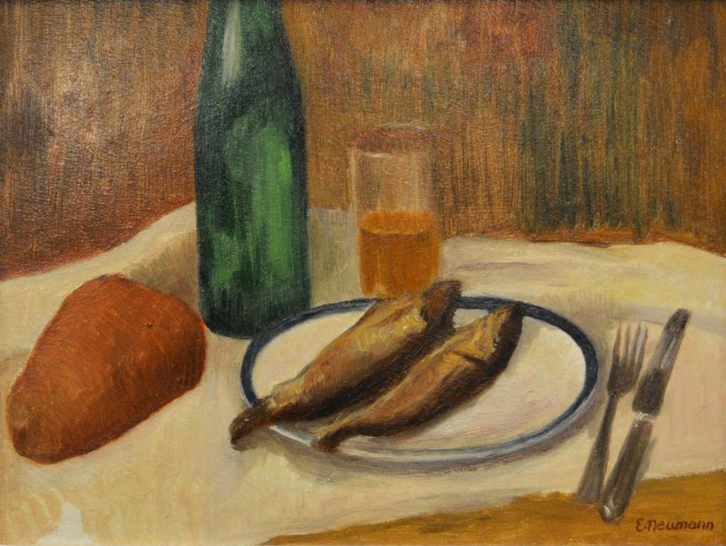 Ernst Neumann (1907-1956) - Still Life with Fish and Wine