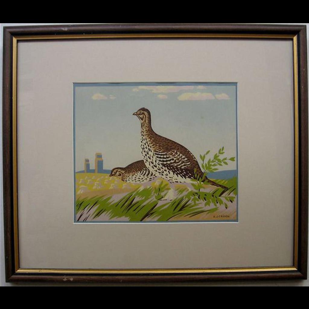 Alfred Joseph (A.J.) Casson (1898-1992) - Sharp-Tailed Grouse