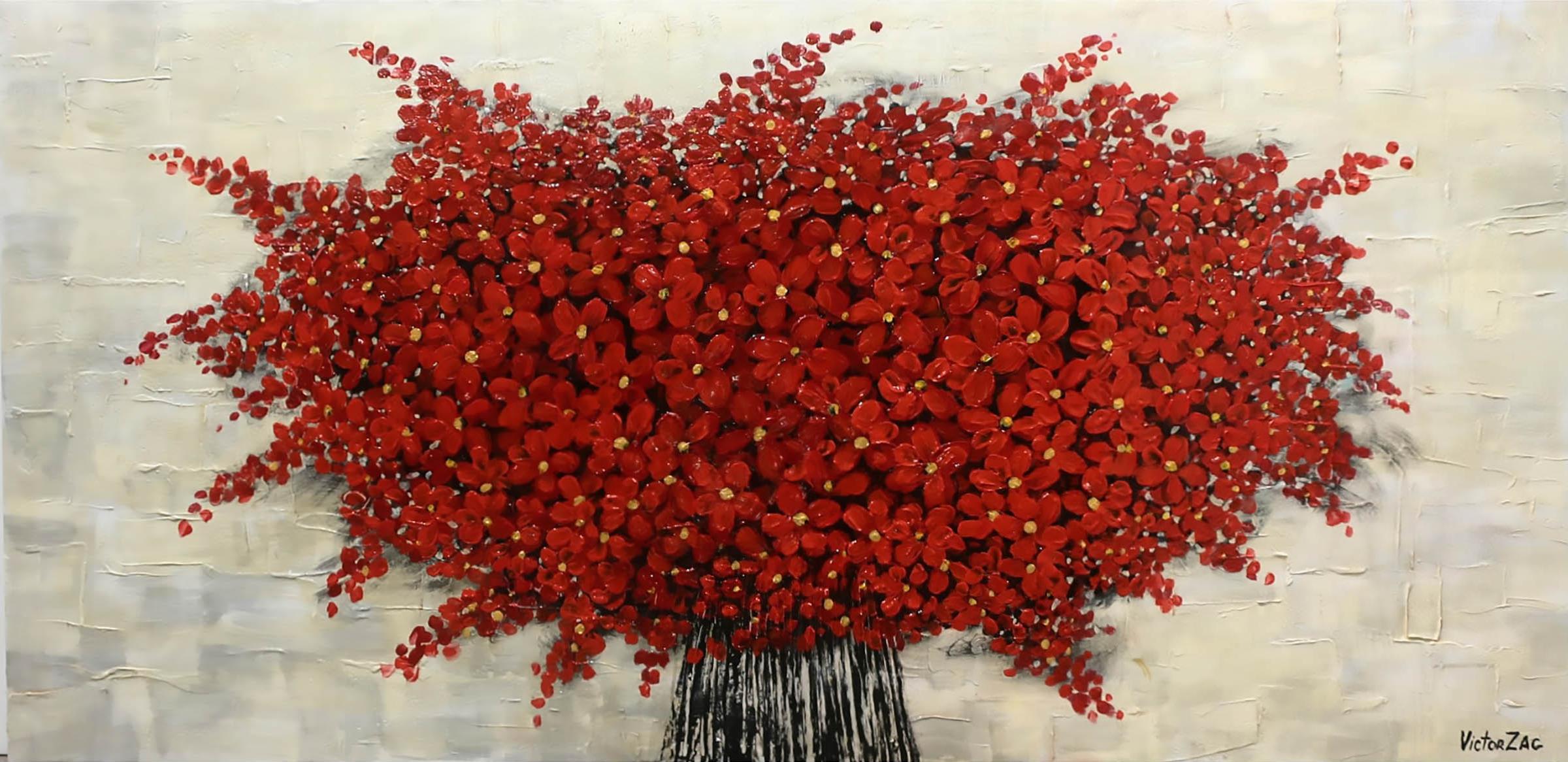 Victor Zag - Untitled (Red Flowers)
