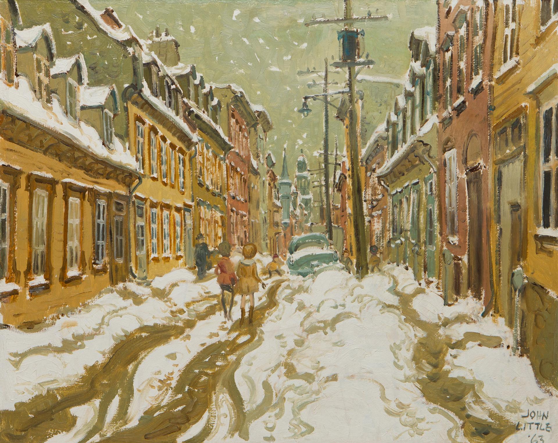 John Geoffrey Caruthers Little (1928-1984) - Rue Richelieu, Québec (St-Augustin, avec la chapelle des soeurs de la charité en arrière)