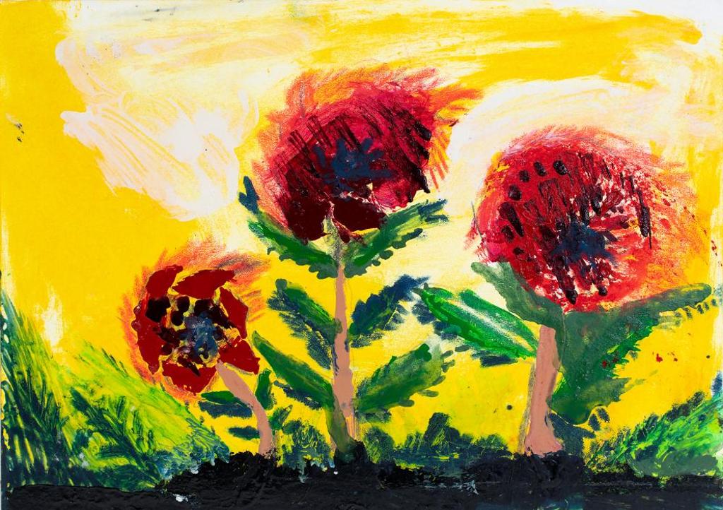 Dmytro Styjek (1889-1991) - Flowers at Garden