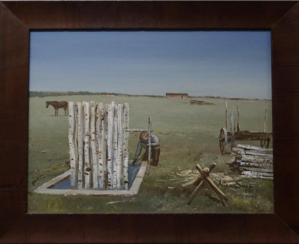 Allen Fredrick Sapp (1929-2015) - Making Fence Posts At Sweet Grass Reserve