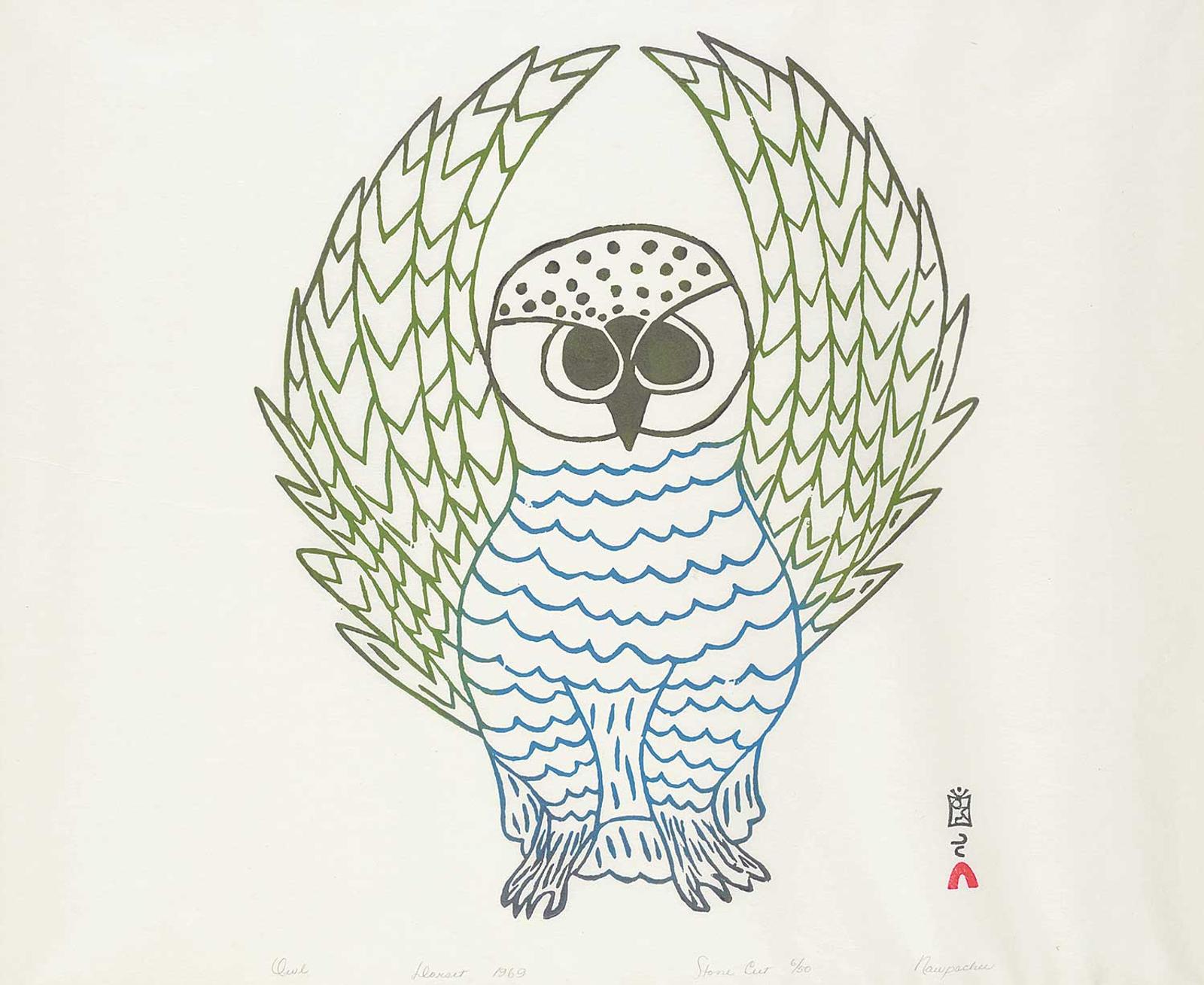 Pootoogook (1887-1958) - Owl  #6/50