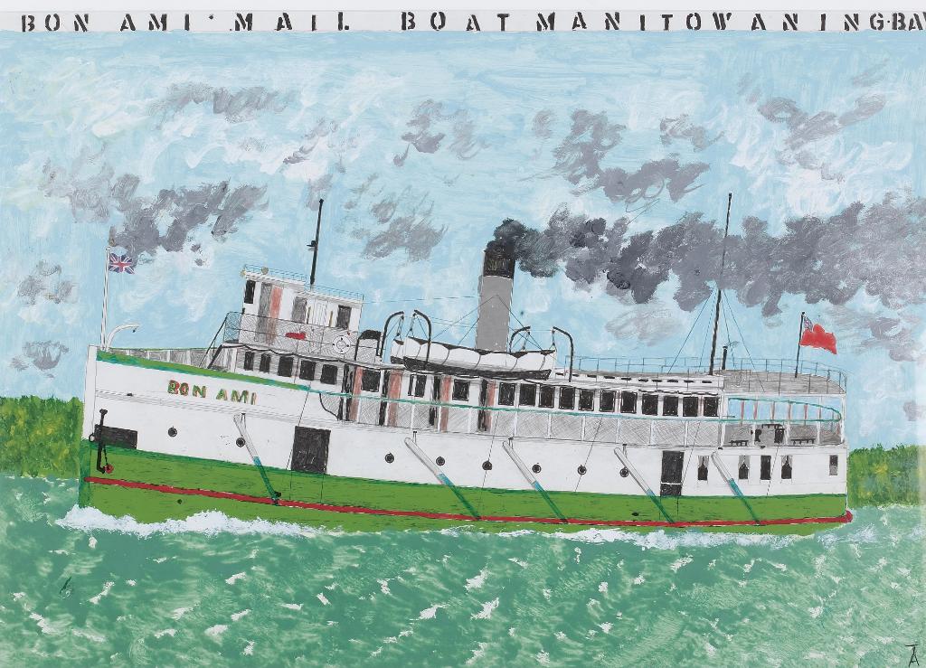 Angus Trudeau (1908-1984) - Bon Ami Mail Boat, Manitowaning Bay