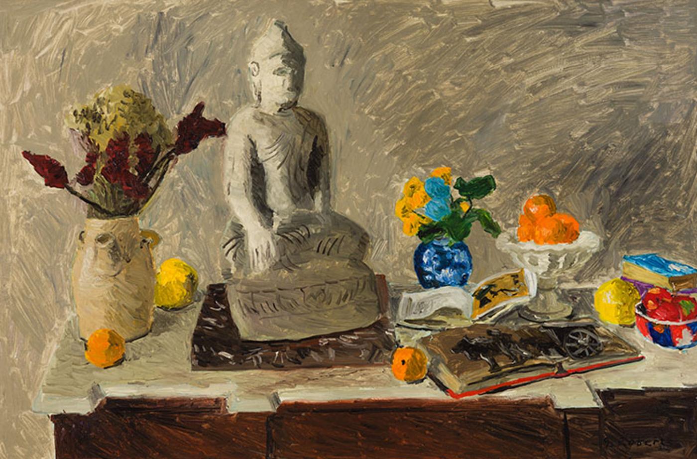 William Goodridge Roberts (1921-2001) - Still Life with Chinese Figure