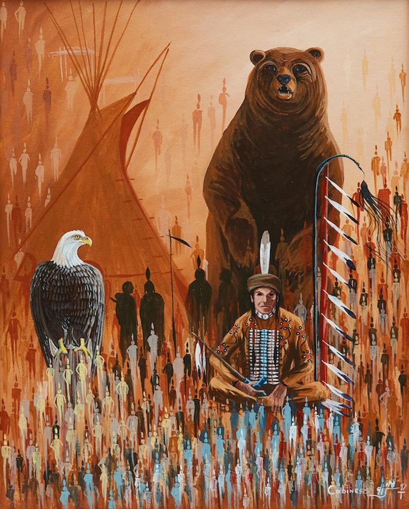 Eddy Cobiness (1933-1996) - Man, Bear and Eagle