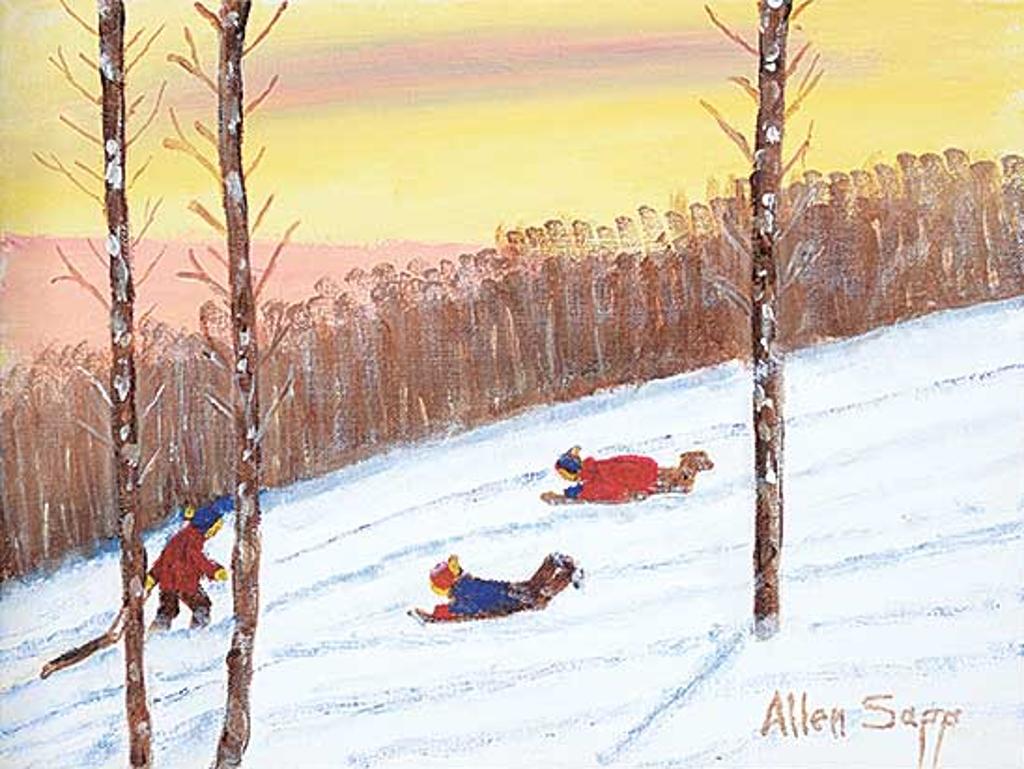 Allen Fredrick Sapp (1929-2015) - Untitled - Children Sledding