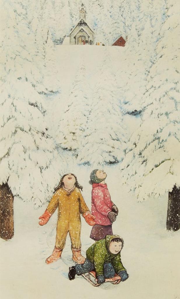 William Kurelek (1927-1977) - Excitement Over First Heavy Snow